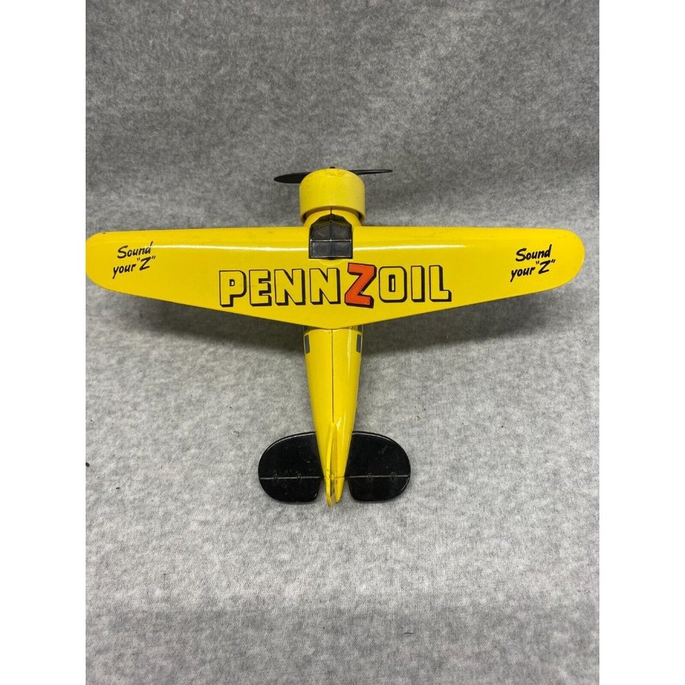 LOCKHEED VEGA 5B HIGHWING PENNZOIL PLANE DIECAST BANK Yellow Limited Edition